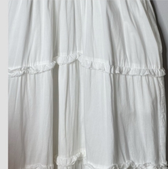 House Of Harlow Gorgeous White Ruffled Maxi Dress Layered Tie Back Medium New - Picture 6 of 11